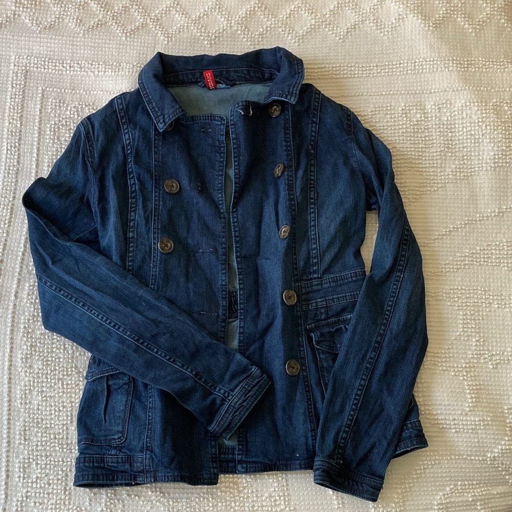 H&M divided Blue Denim Jacket size 4